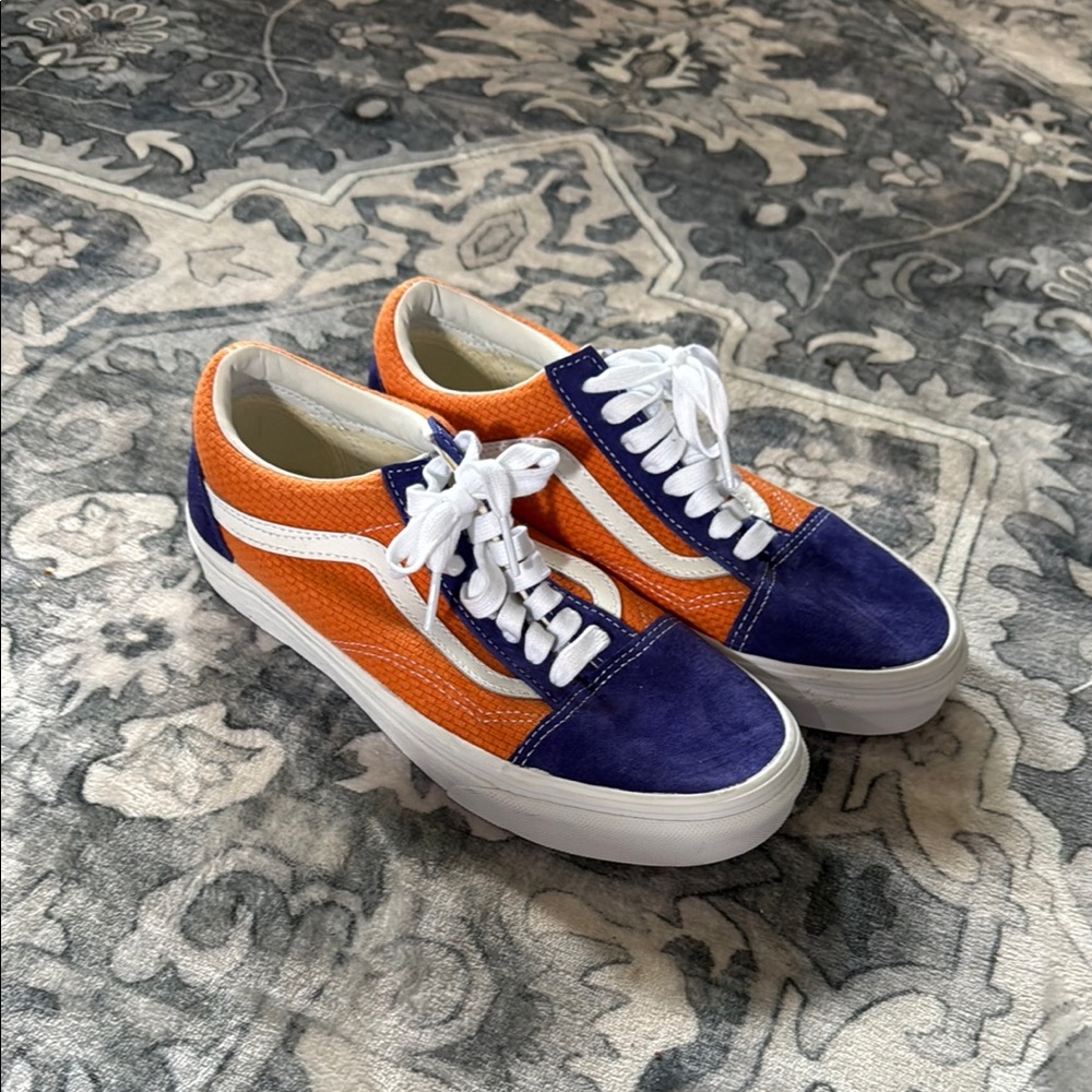 Vans Orange and Blue Old Skool‎ Sneakers mens 6.5 women’s 8